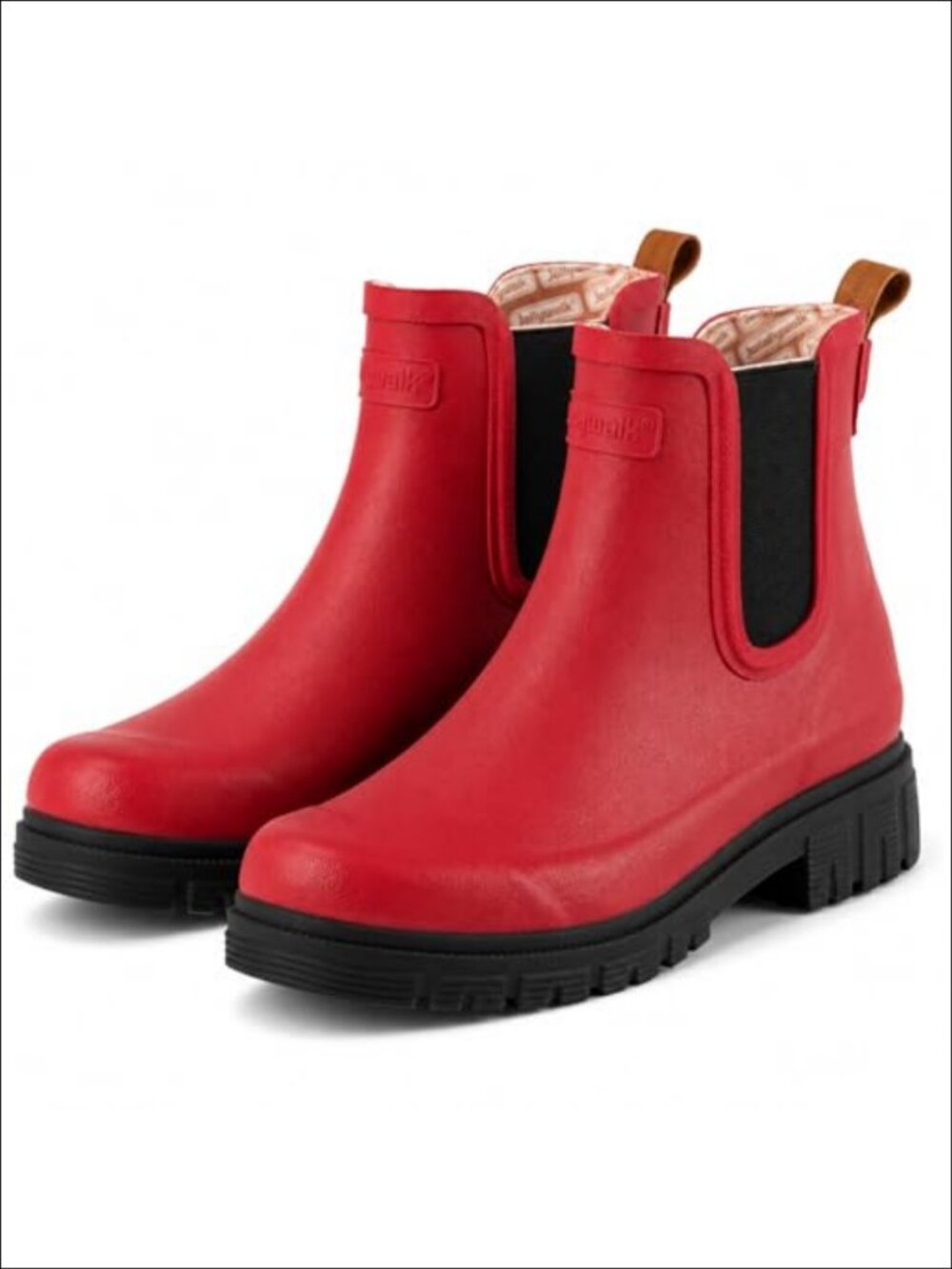 Waterproof Pull-On Chelsea Rain Boots Ankle High Rubber Outdoor Work